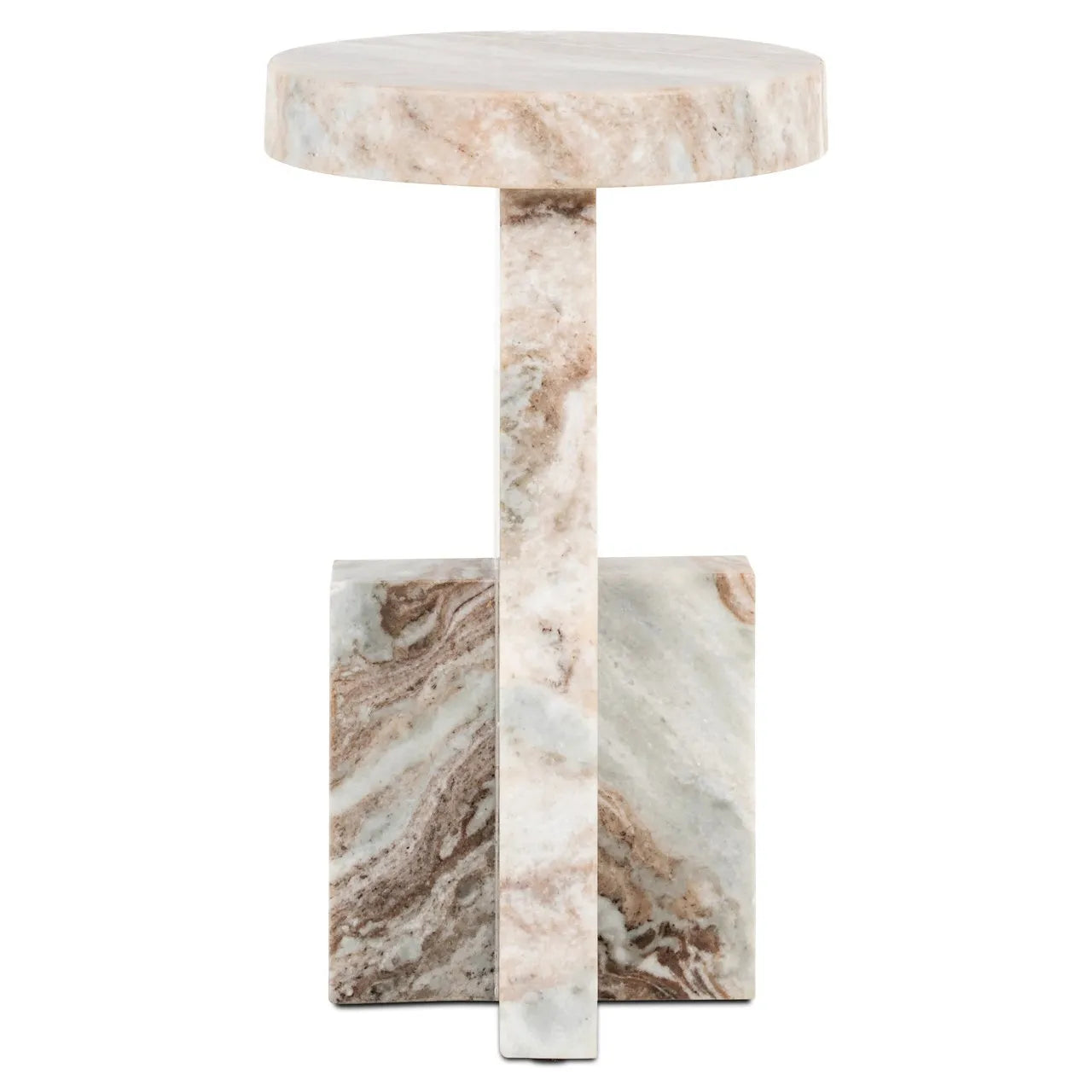 Richmond Interiors Sion Brown Marble Side Table