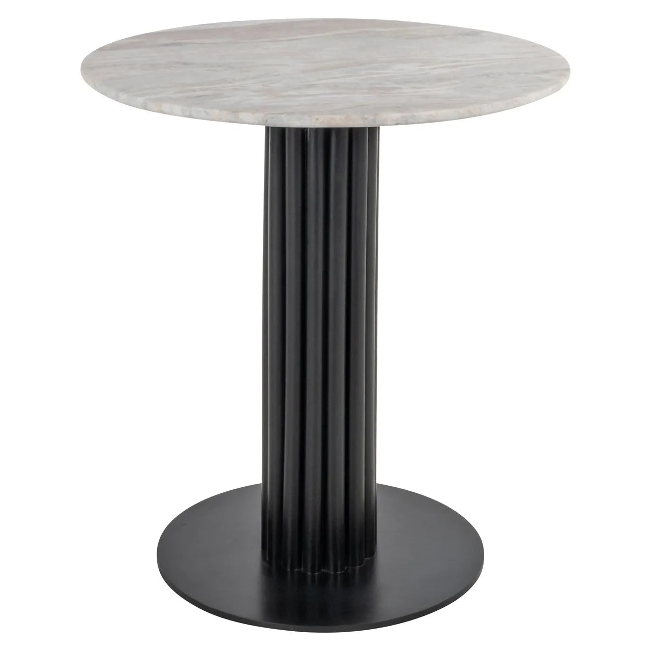 Richmond Interiors Nyon Pink Marble Round Bistro Table 75cm