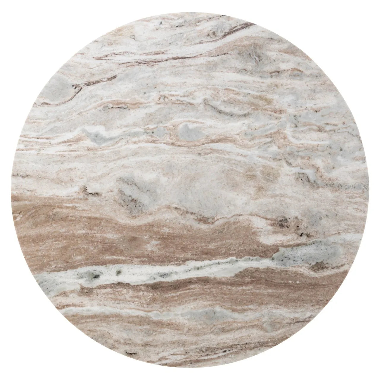 Richmond Interiors Nyon Beige Marble Round Dining Table 130cm