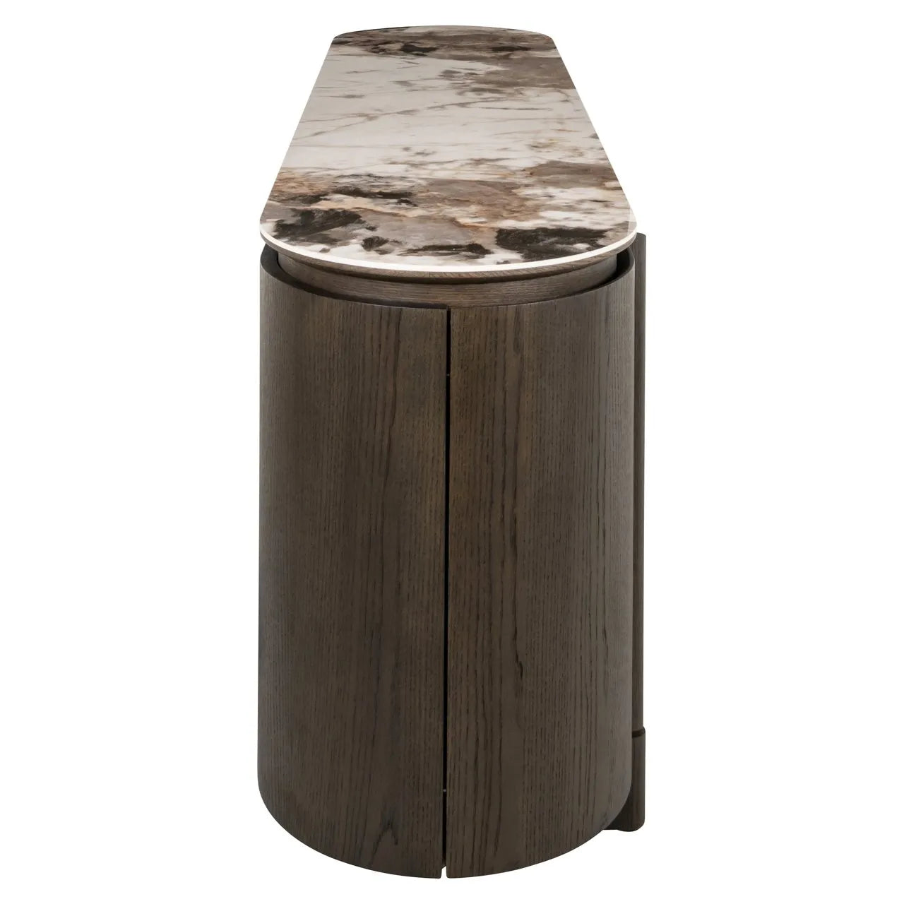 Richmond Interiors Langford Brown Oak Wood & Ceramic Top Sideboard