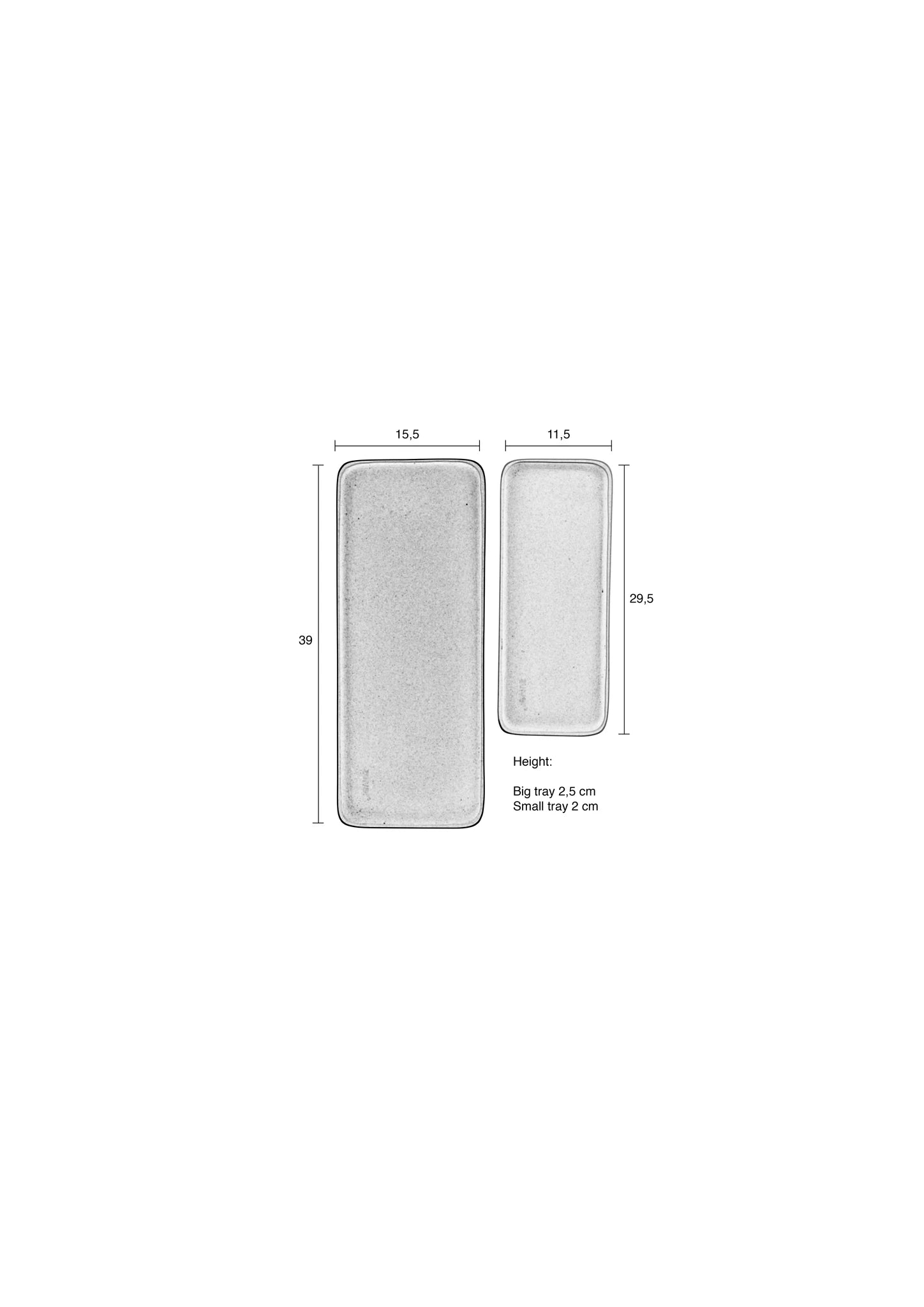 Zuiver Set of 2 Rebel Blue & Pink Aluminium Trays