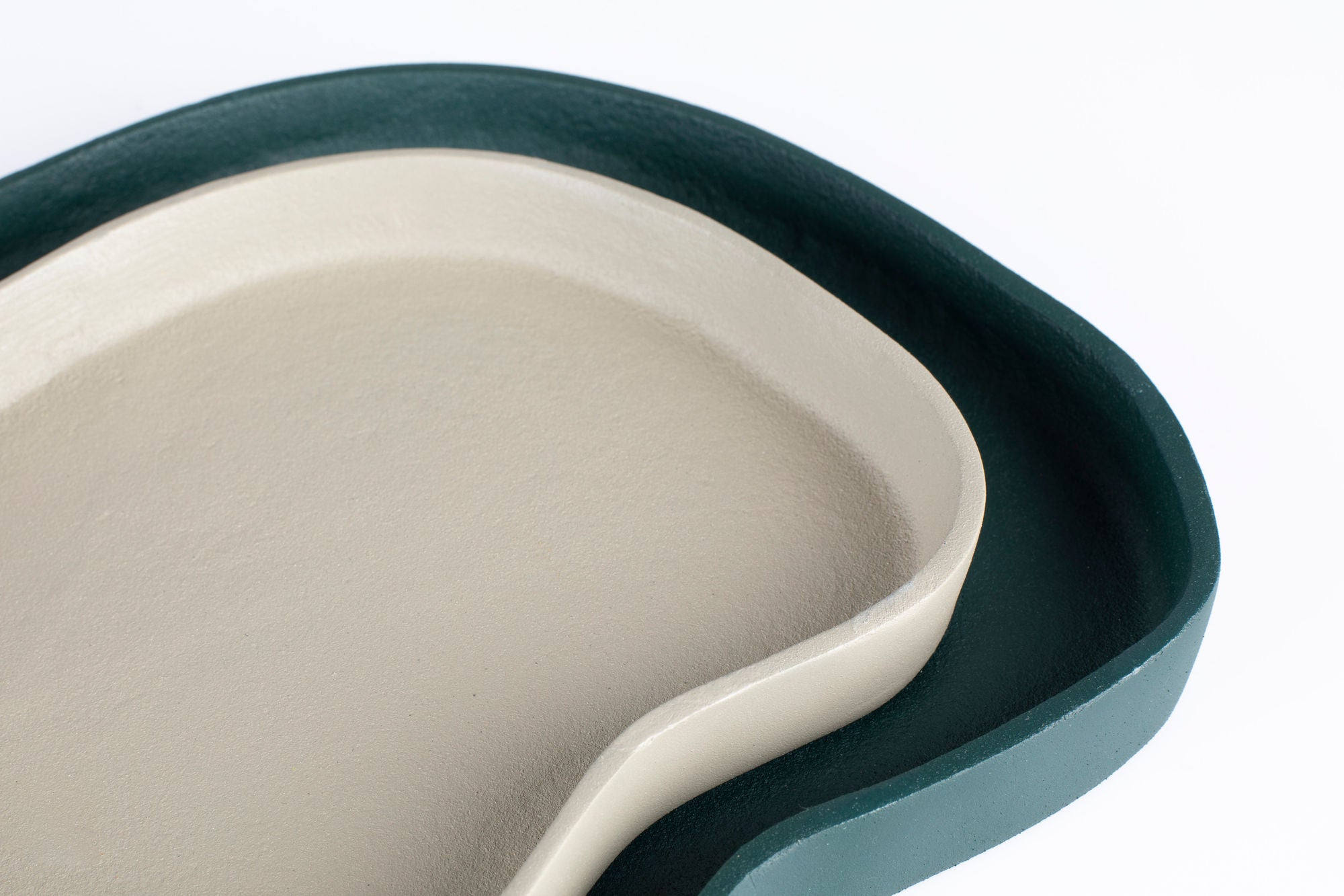 Zuiver Set Of 2 Revolt Green & Ivory Trays