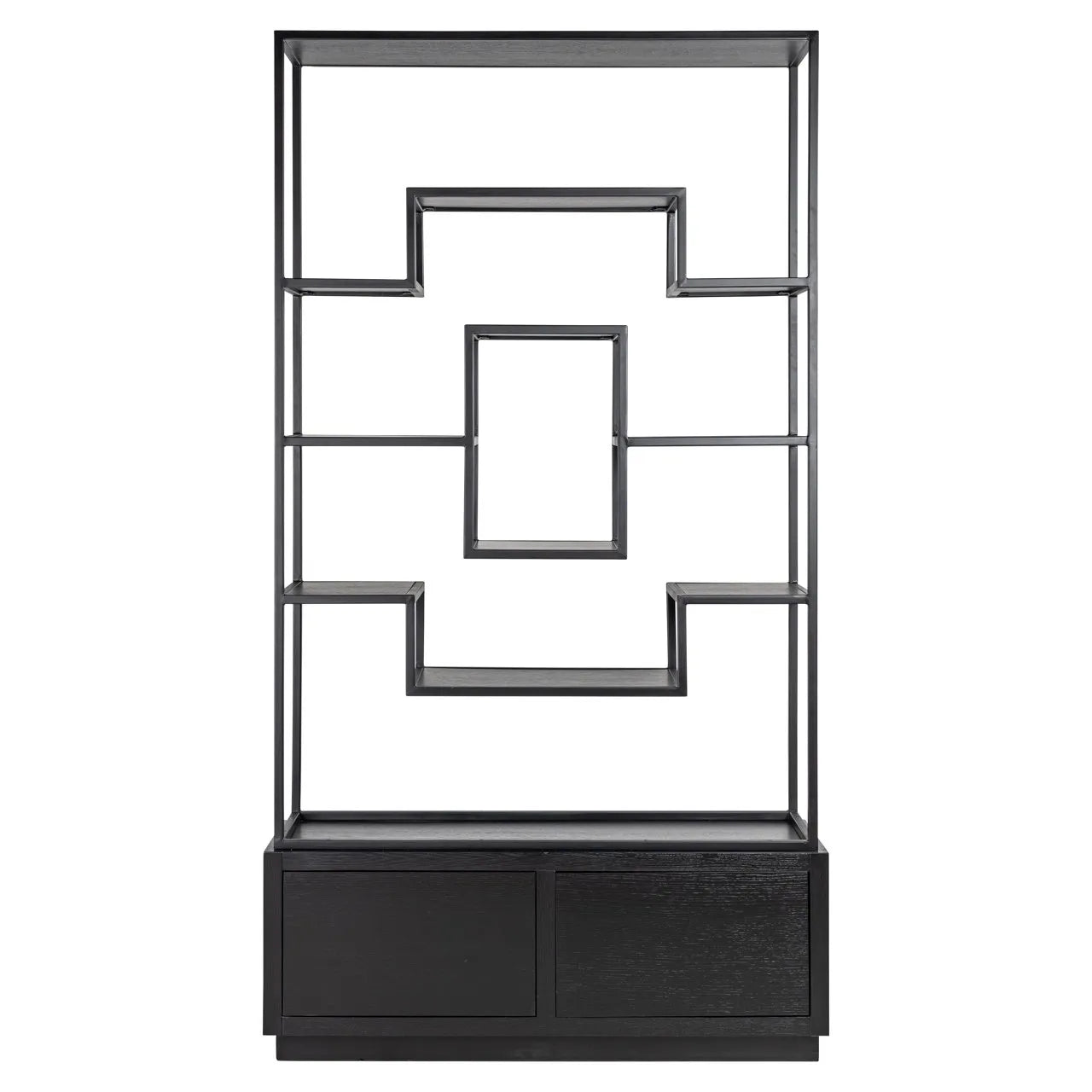 Richmond Interiors Bonvoy Black Oak Wood Display Unit