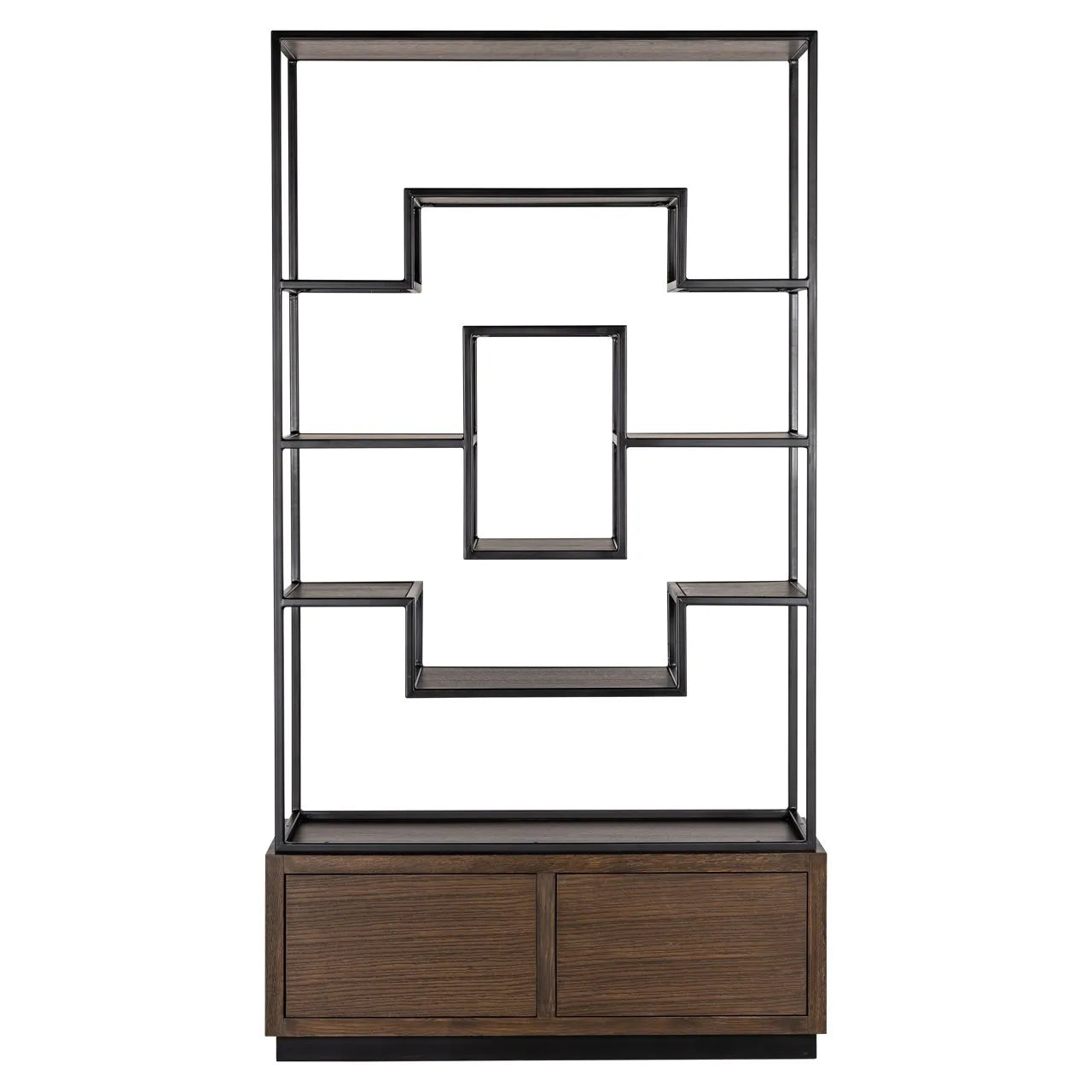 Richmond Interiors Bonvoy Walnut Brown Oak Wood Display Unit