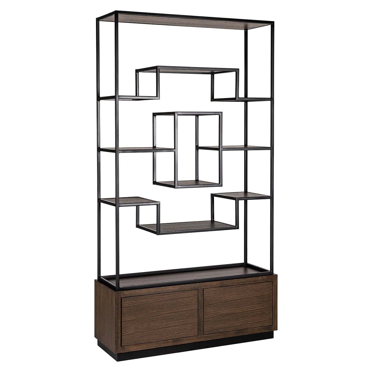 Display cabinet Bonvoy brown 2-drawers (Brown)