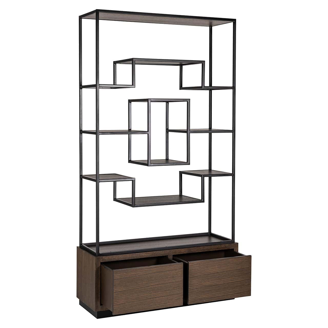 Display cabinet Bonvoy brown 2-drawers (Brown)