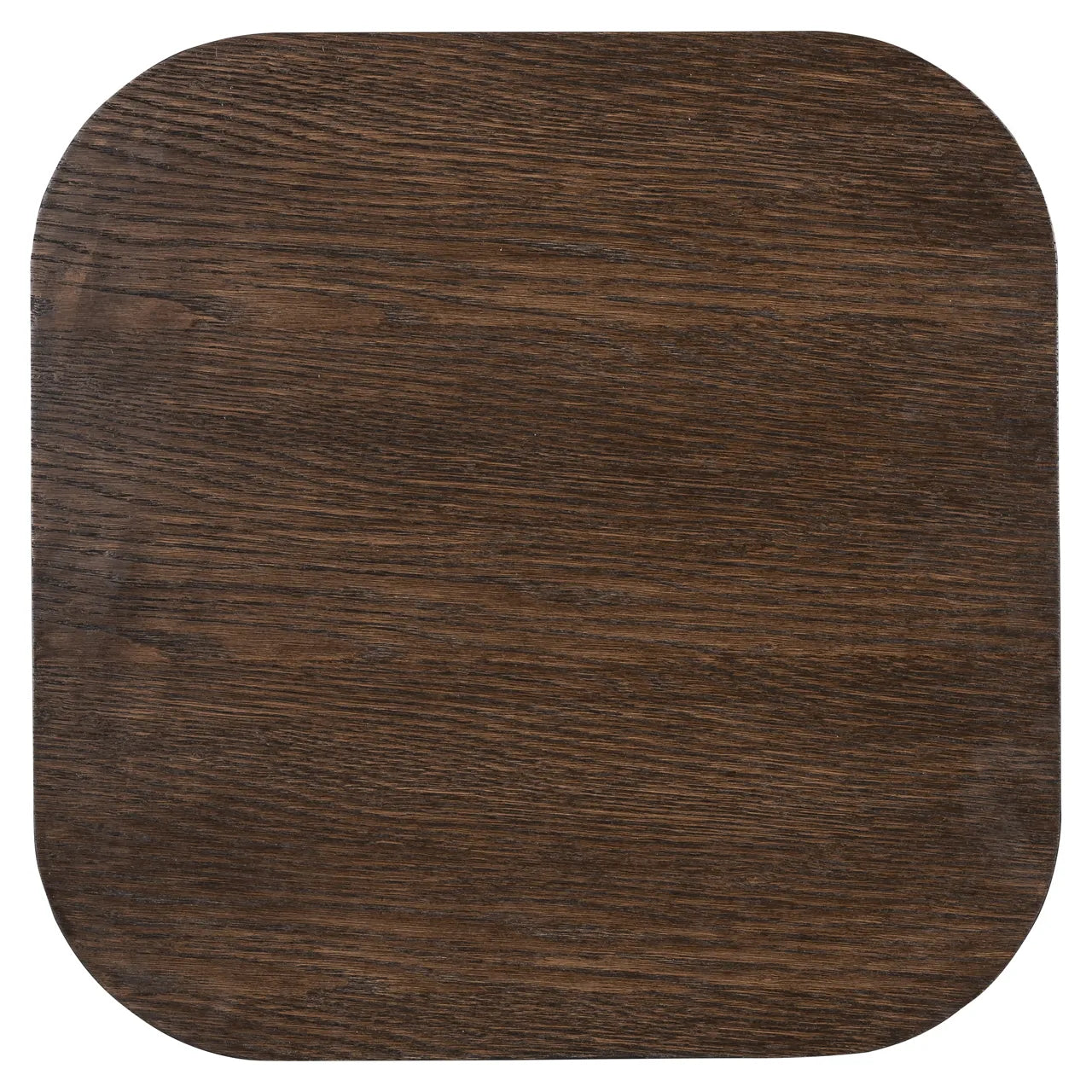 Richmond Interiors Bonvoy Black & Walnut Brown Oak Wood Square Side Table