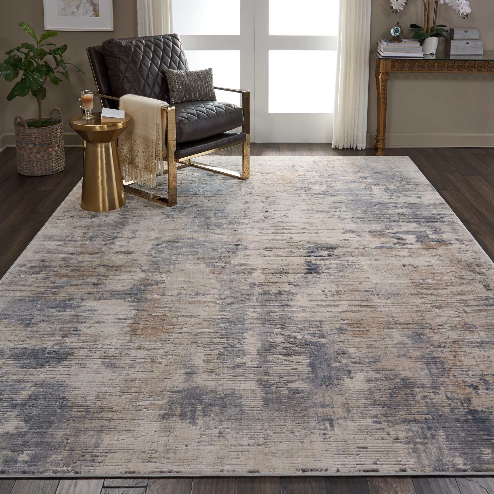 Nourison Rustic Textures RUS05 Beige/Grey Large Rug