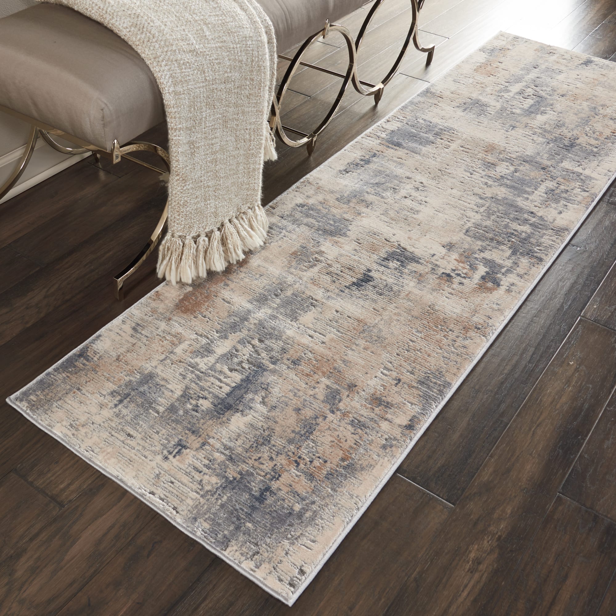 Nourison Rustic Textures RUS05 Beige/Grey Large Rug