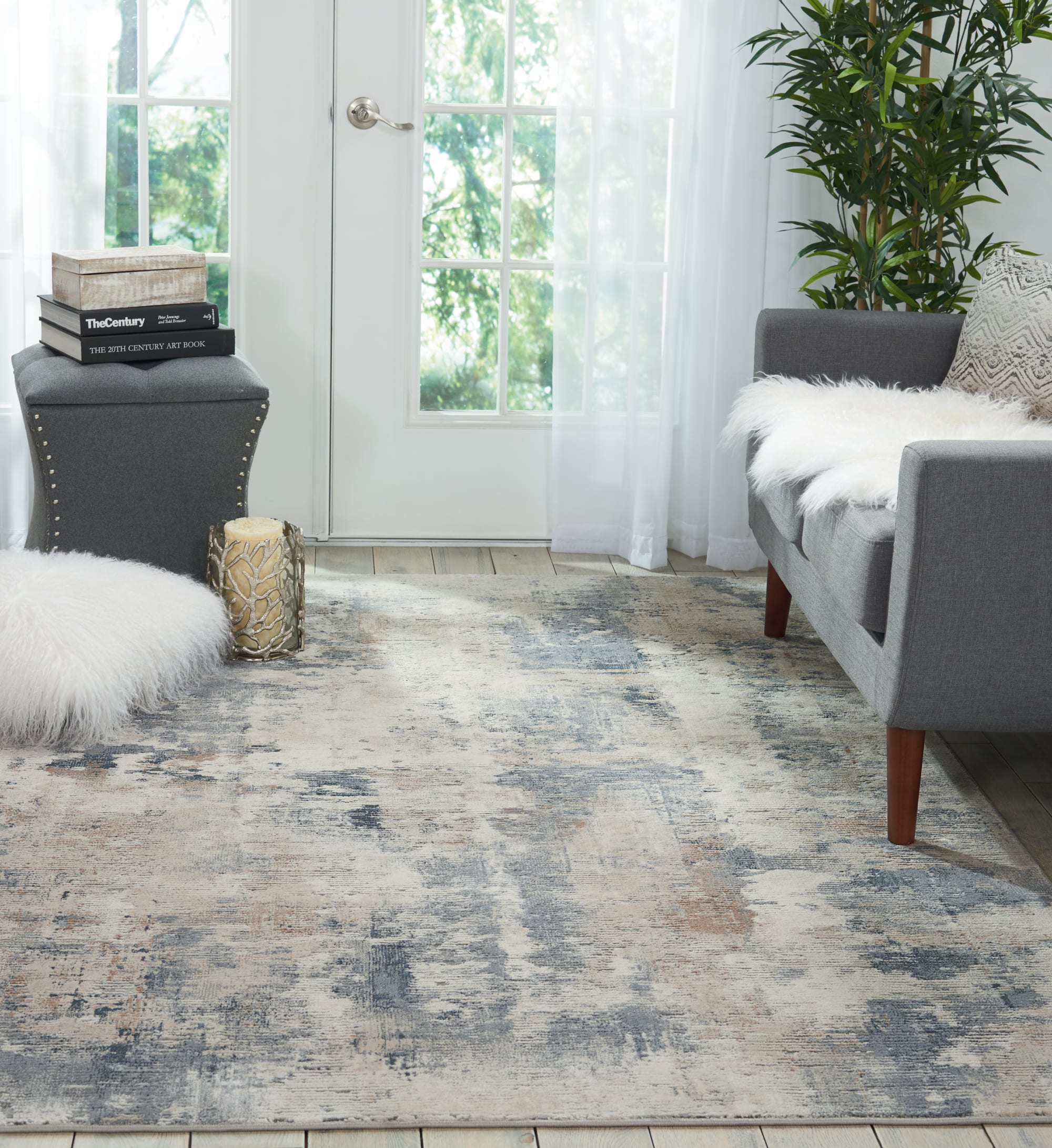 Nourison Rustic Textures RUS05 Beige/Grey Large Rug