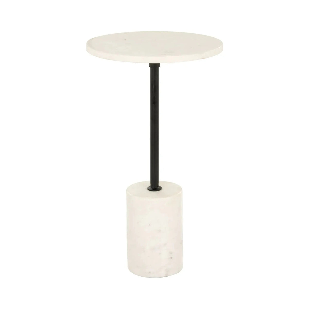 Richmond Interiors Misty Cream Marble Round Side Table