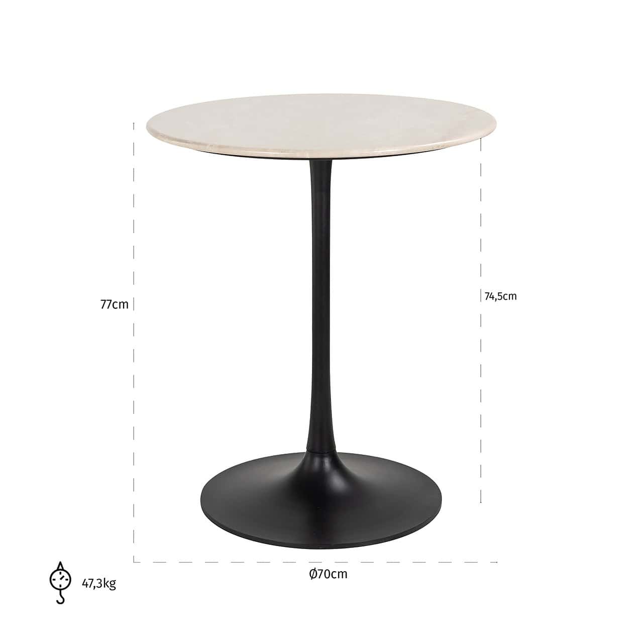 Bistro table Tavolo round (Black)