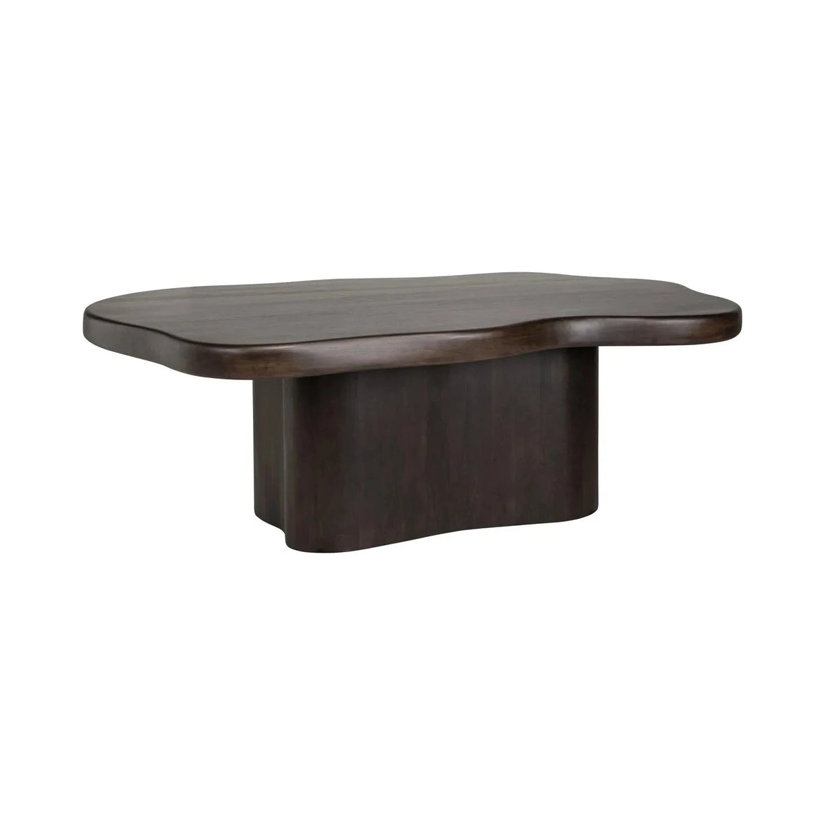 Richmond Interiors Sherman Dark Brown Acacia Wood Organic Abstract Dining Table 230cm