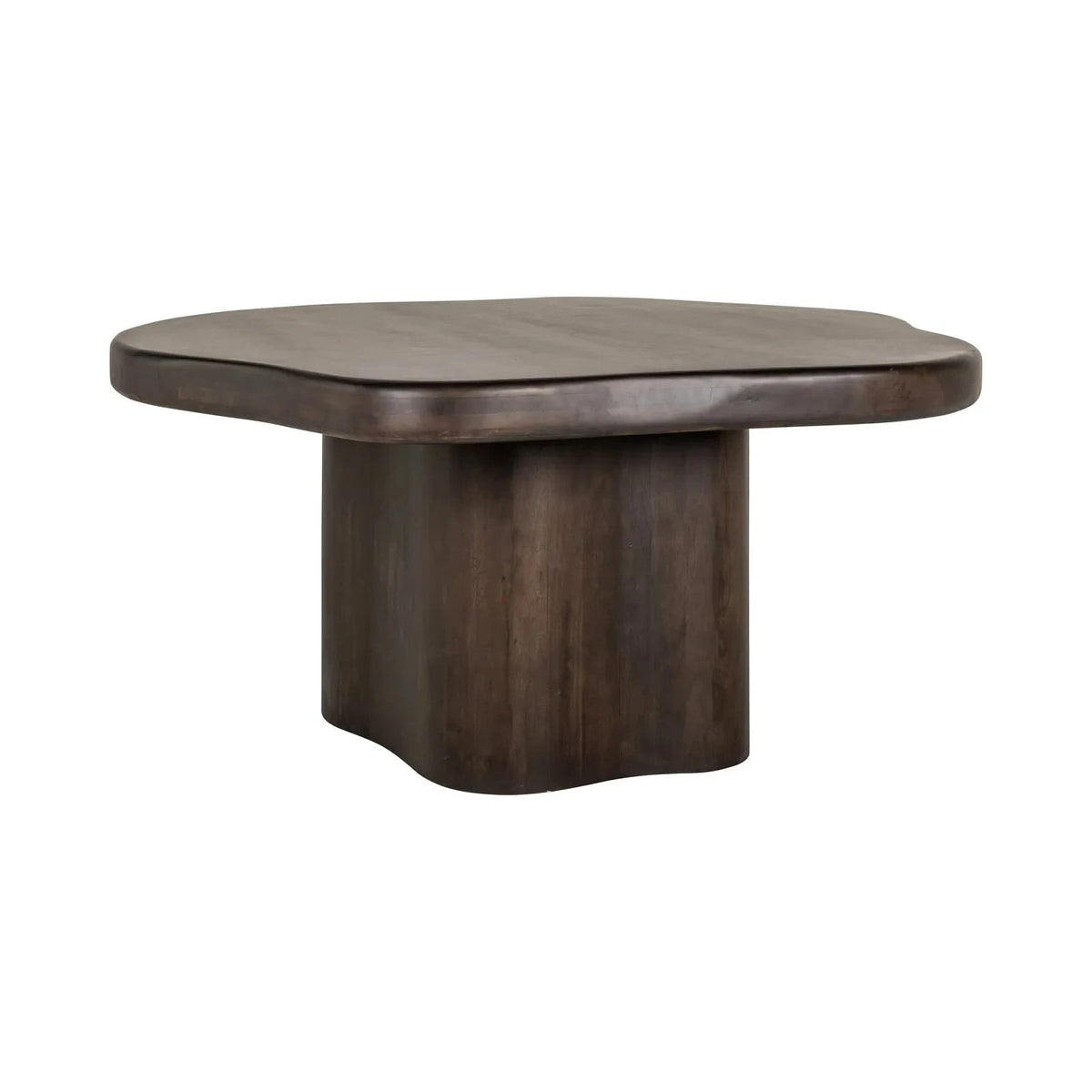Richmond Interiors Sherman Dark Brown Acacia Wood Organic Abstract Dining Table 152cm
