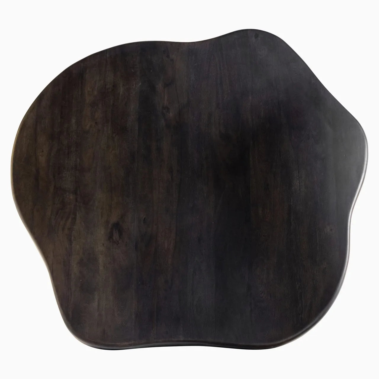 Richmond Interiors Sherman Dark Brown Acacia Wood Organic Abstract Dining Table | 4 Seater