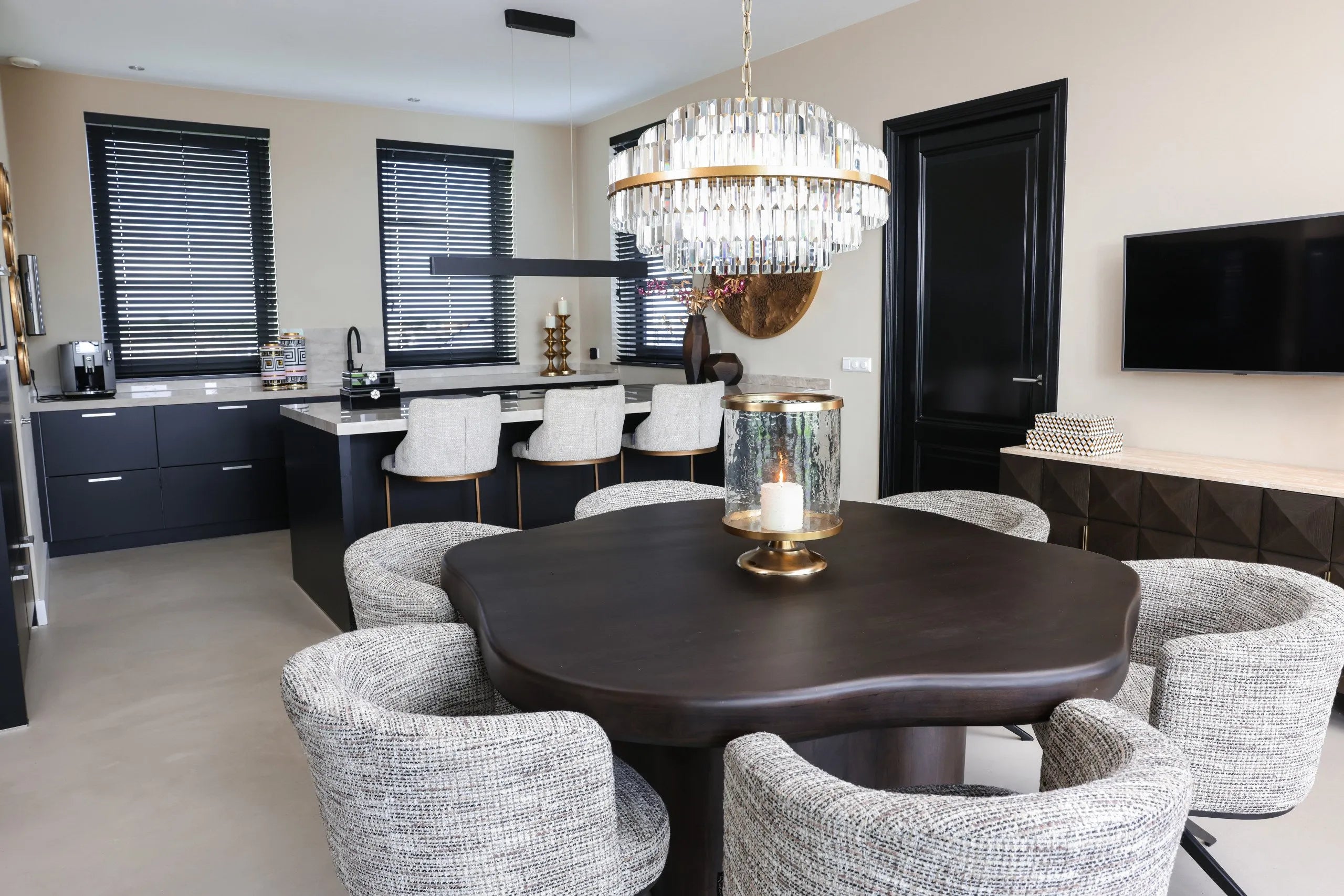 Richmond Interiors Vivy Black Glass Jewellery Box Small