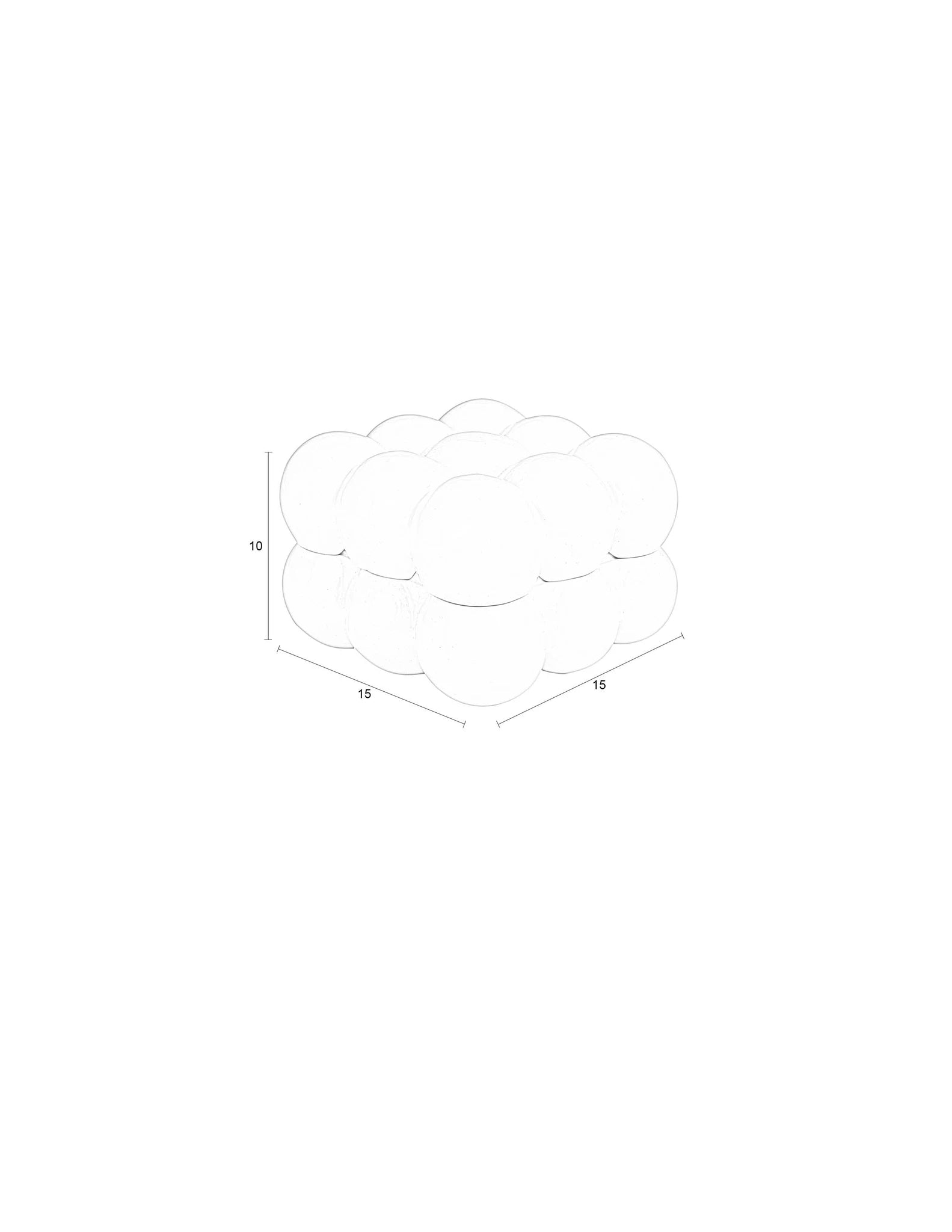 Zuiver Bubbles Beige Aluminium Decorative Box Medium