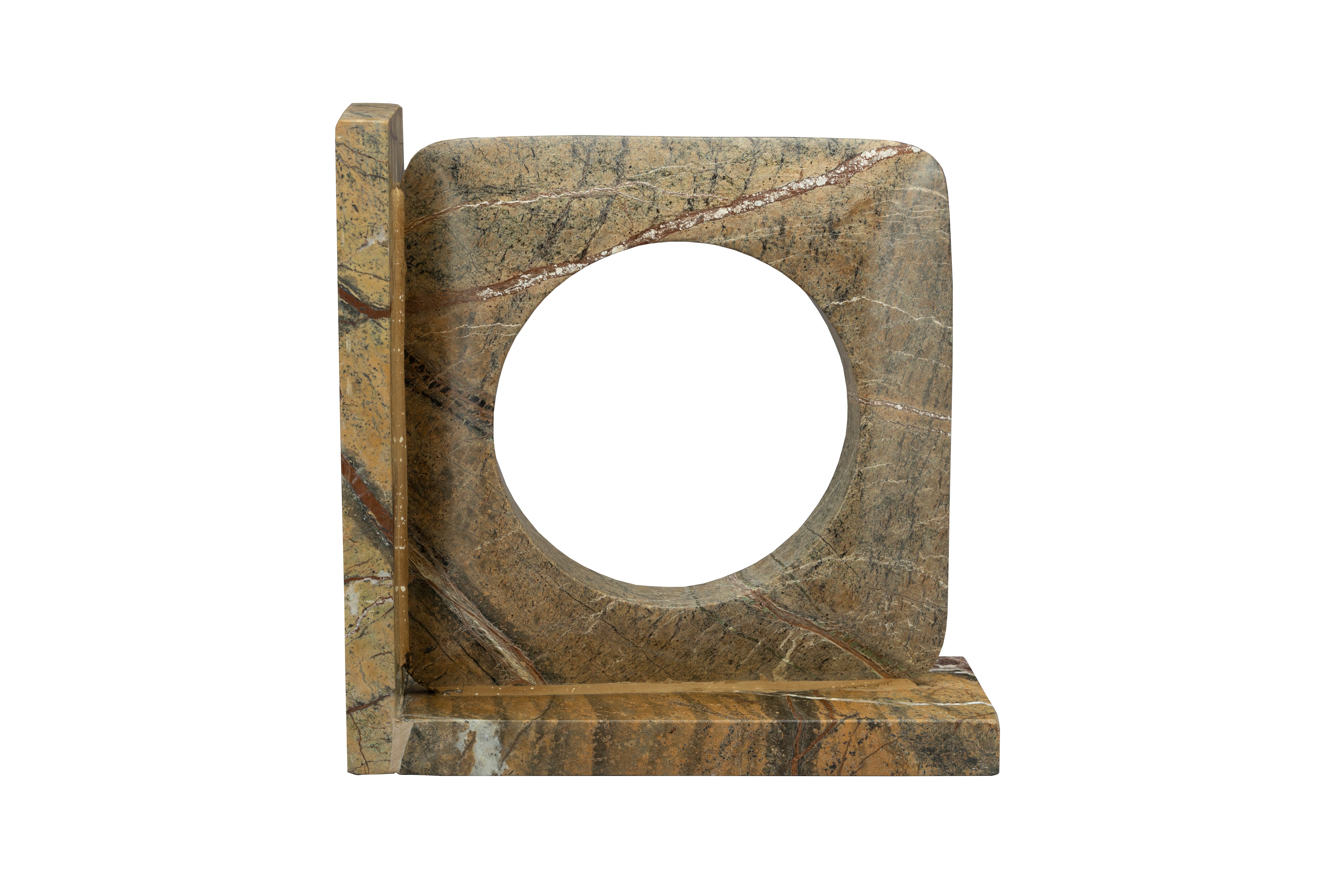 Dutchbone Set of 2 Satpura Brown Marble Book Ends