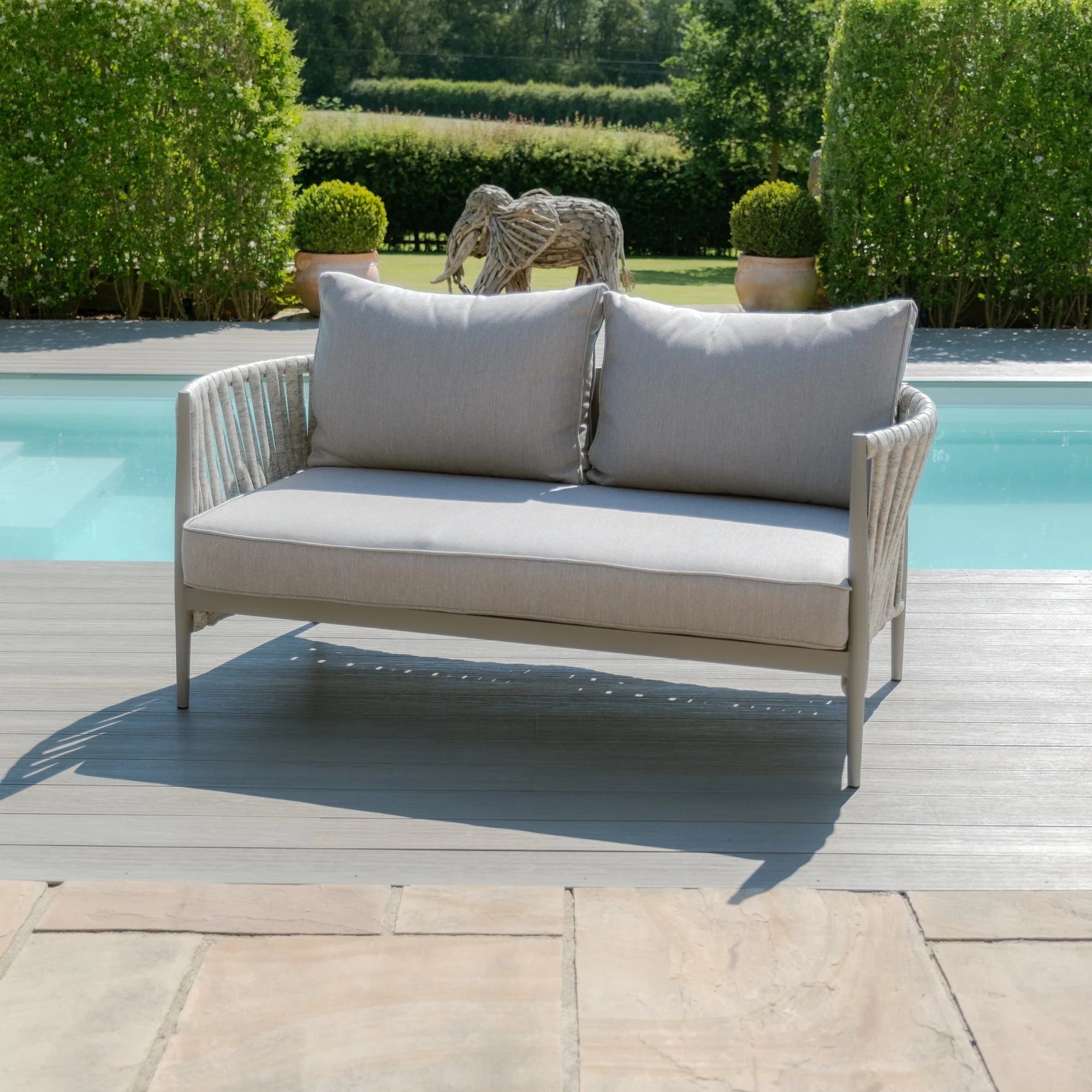 Milan Grey Cool Linen Sofa Set | 4 Seater