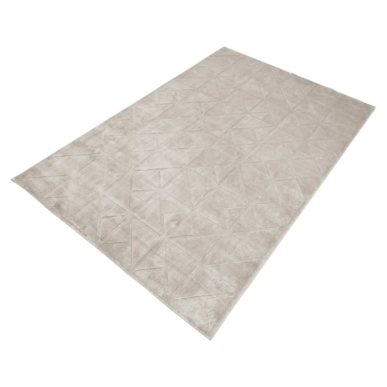 Richmond Interiors Yuna Brushed Silk Beige Rectangle Rug Large
