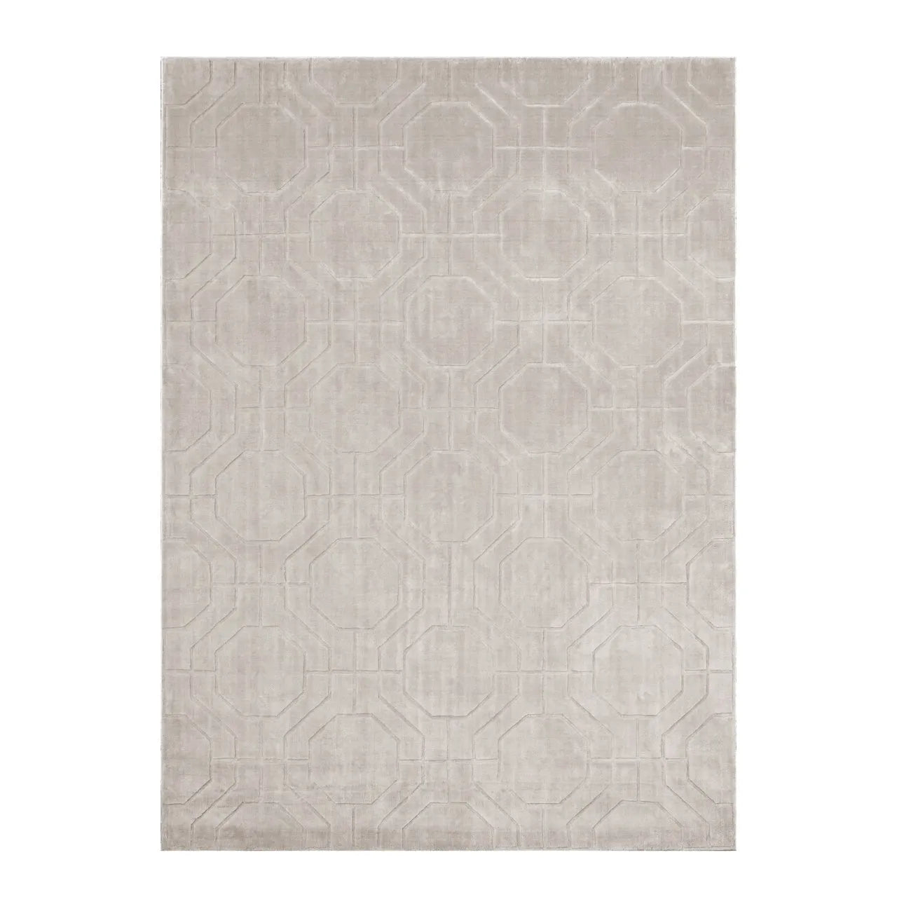 Richmond Interiors Flynn Brushed Silk Ivory Rectangle Rug Large