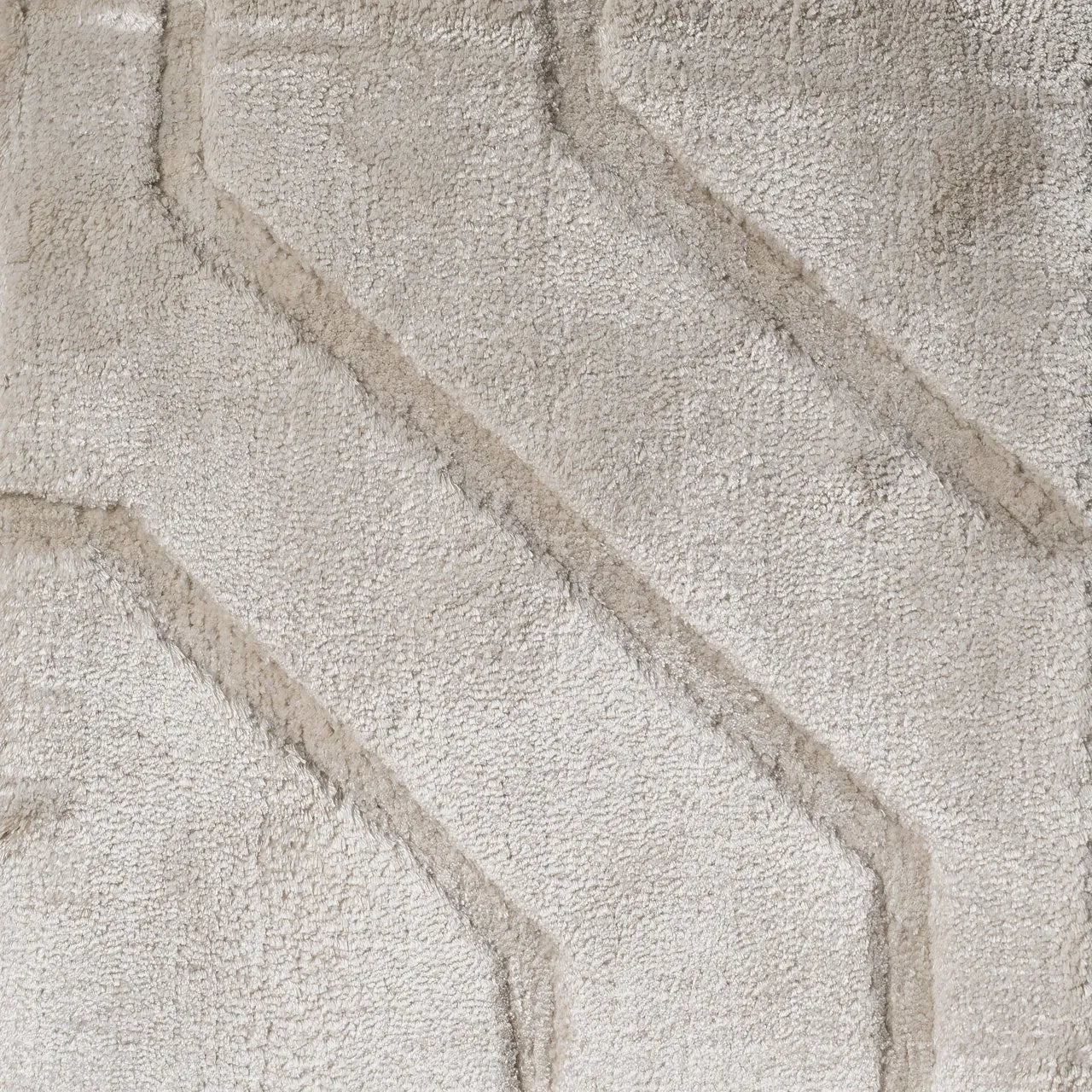 Richmond Interiors Flynn Brushed Silk Ivory Rectangle Rug Large