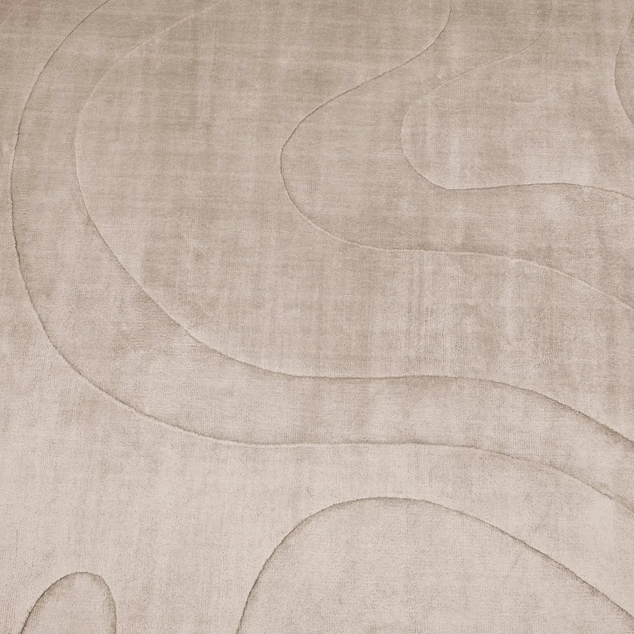 Richmond Interiors Addison Beige Brushed Silk Round Rug Xl 260X260