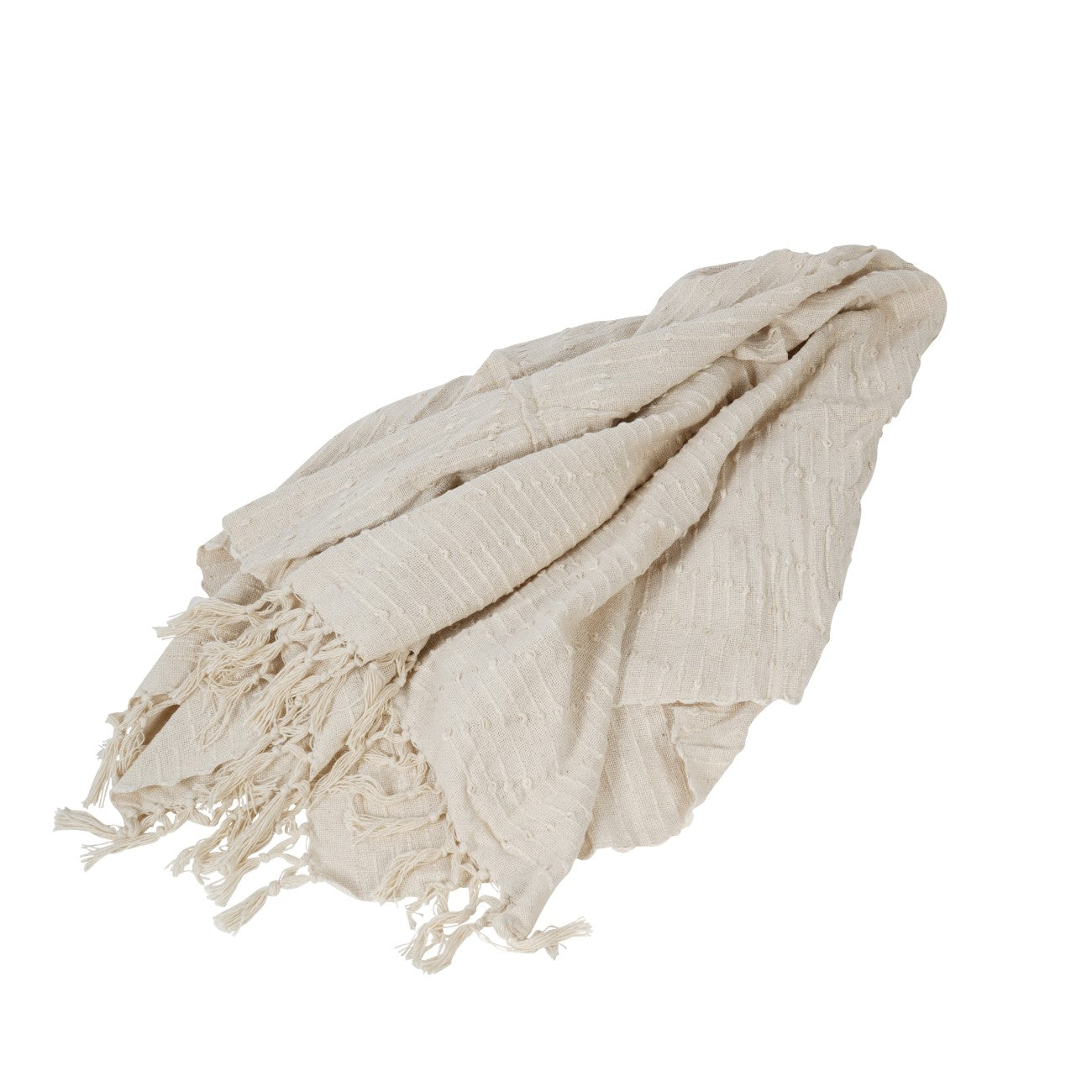 Jette Cream Cotton Throw