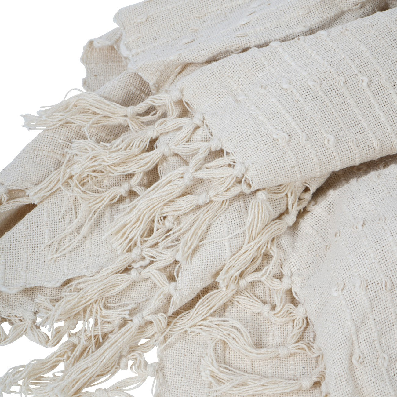 Jette Cream Cotton Throw