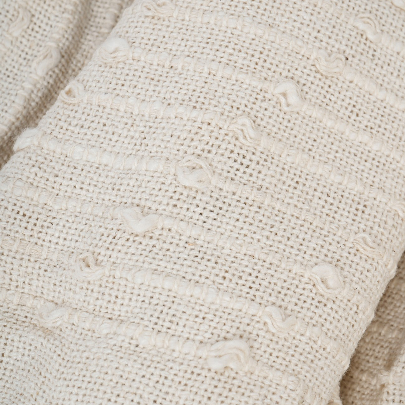 Jette Cream Cotton Throw