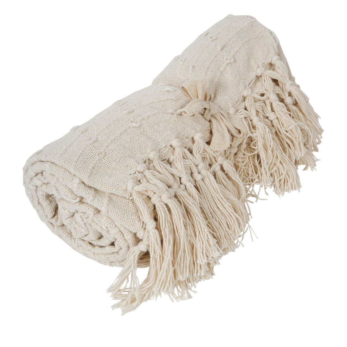 Jette Cream Cotton Throw