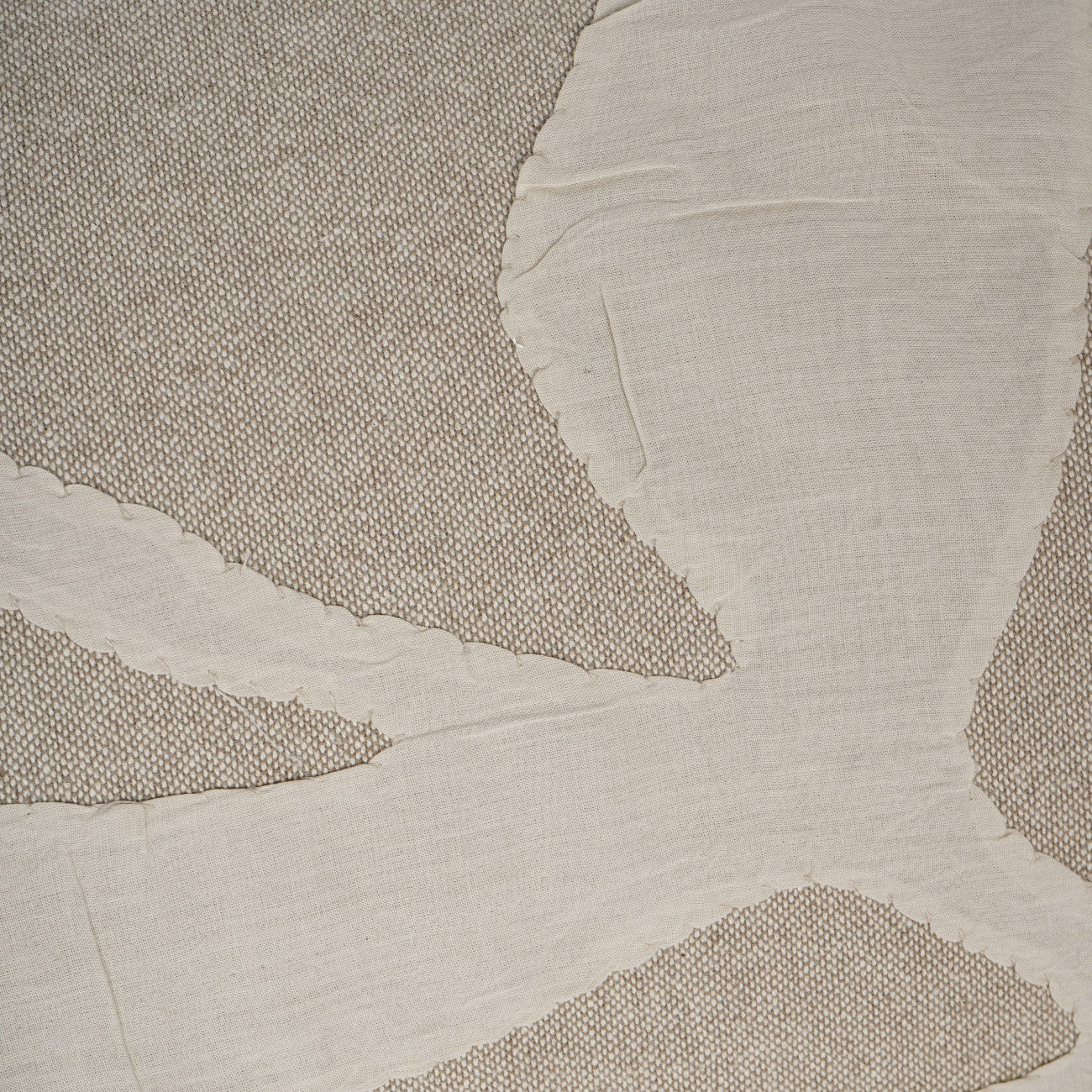 Drift Beige Leaf Cotton Rectangle Cushion 90x40cm