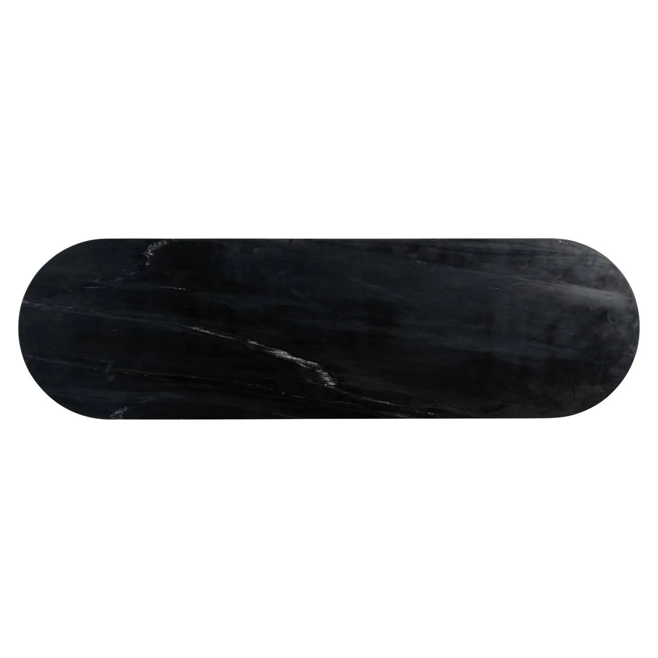 Richmond Interiors Maddox Black Marble & Gold Geometric Console Table