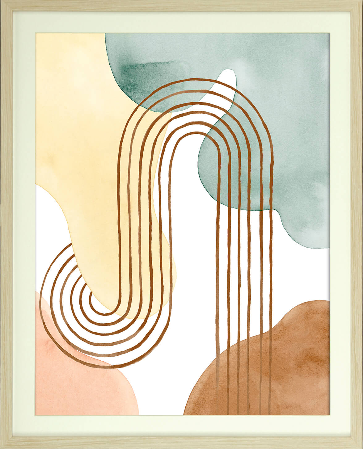 Spring Shapes I - Framed Wall Art - 60.5x47.8cm