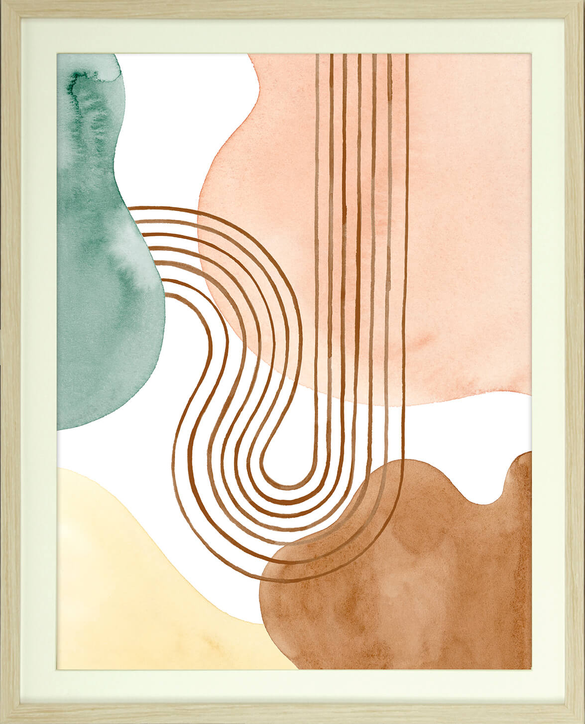 Spring Shapes II - Framed Wall Art - 60.5x47.8cm