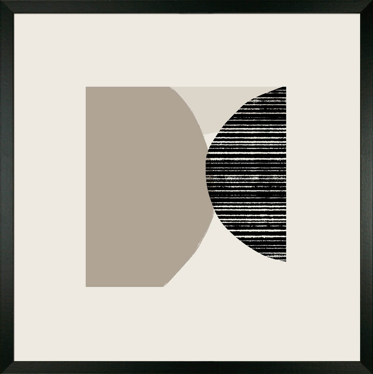 Fragmented Shapes I - Framed Wall Art - 42x42cm