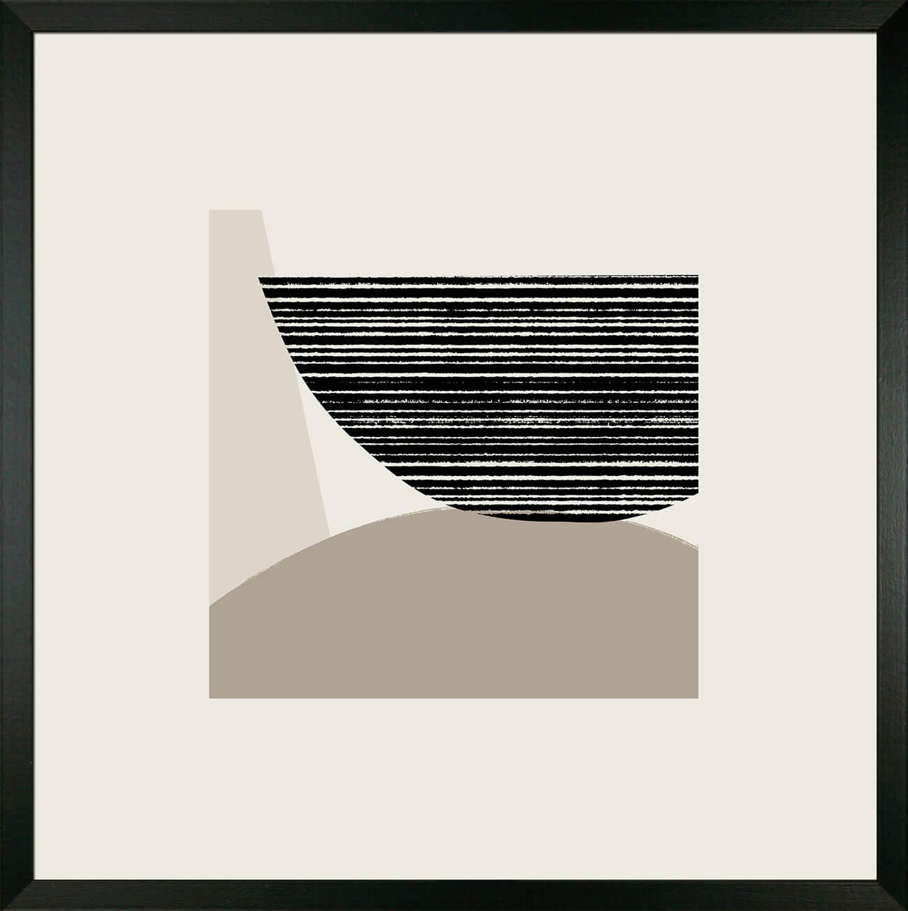 Fragmented Shapes II - Framed Wall Art - 42x42cm