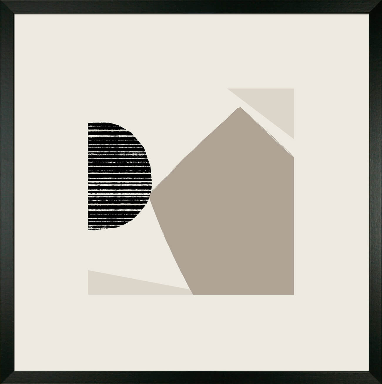 Fragmented Shapes III - Framed Wall Art - 42x42cm