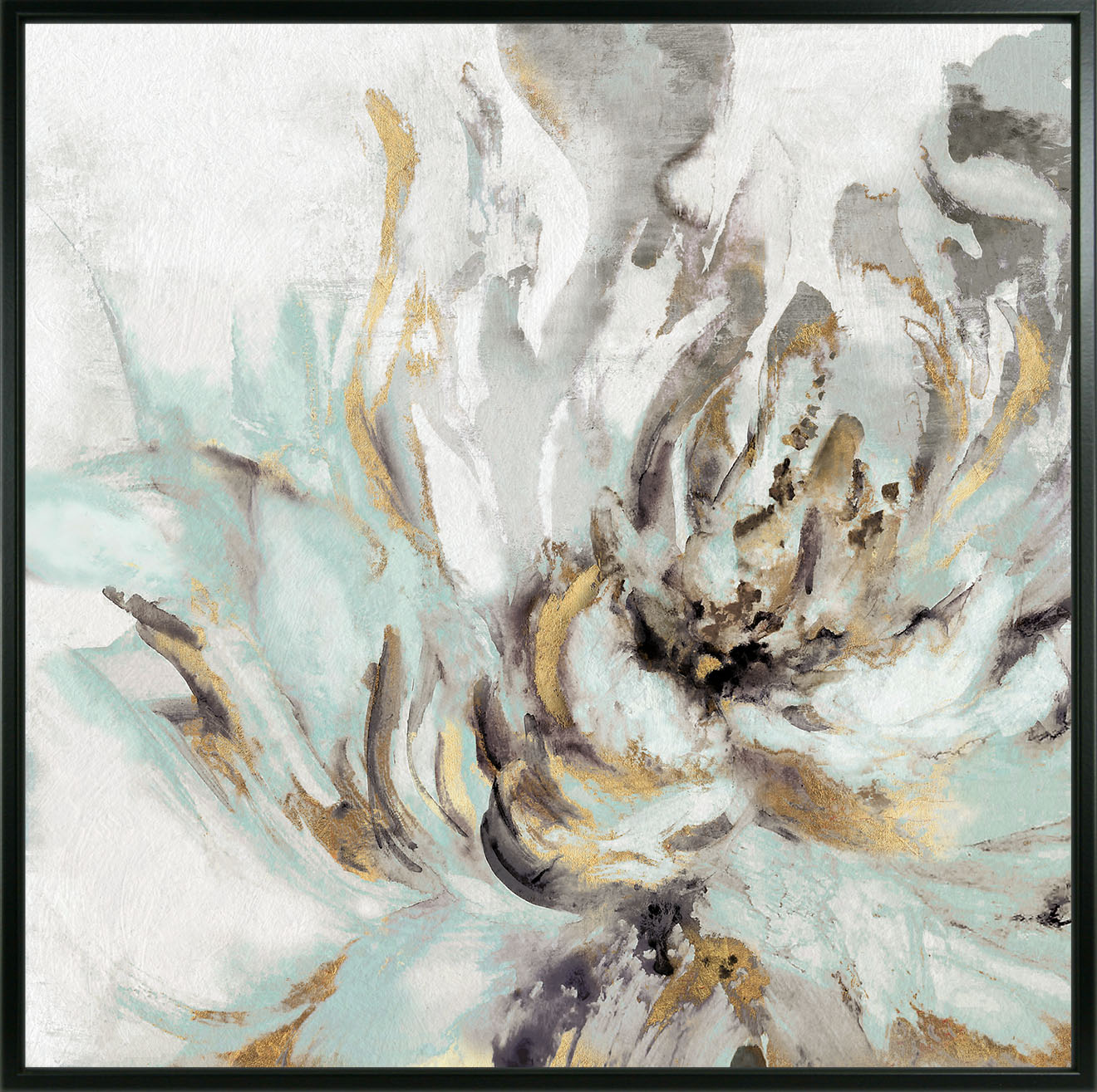 Touch of Teal II - Framed Wall Art - 94x94cm