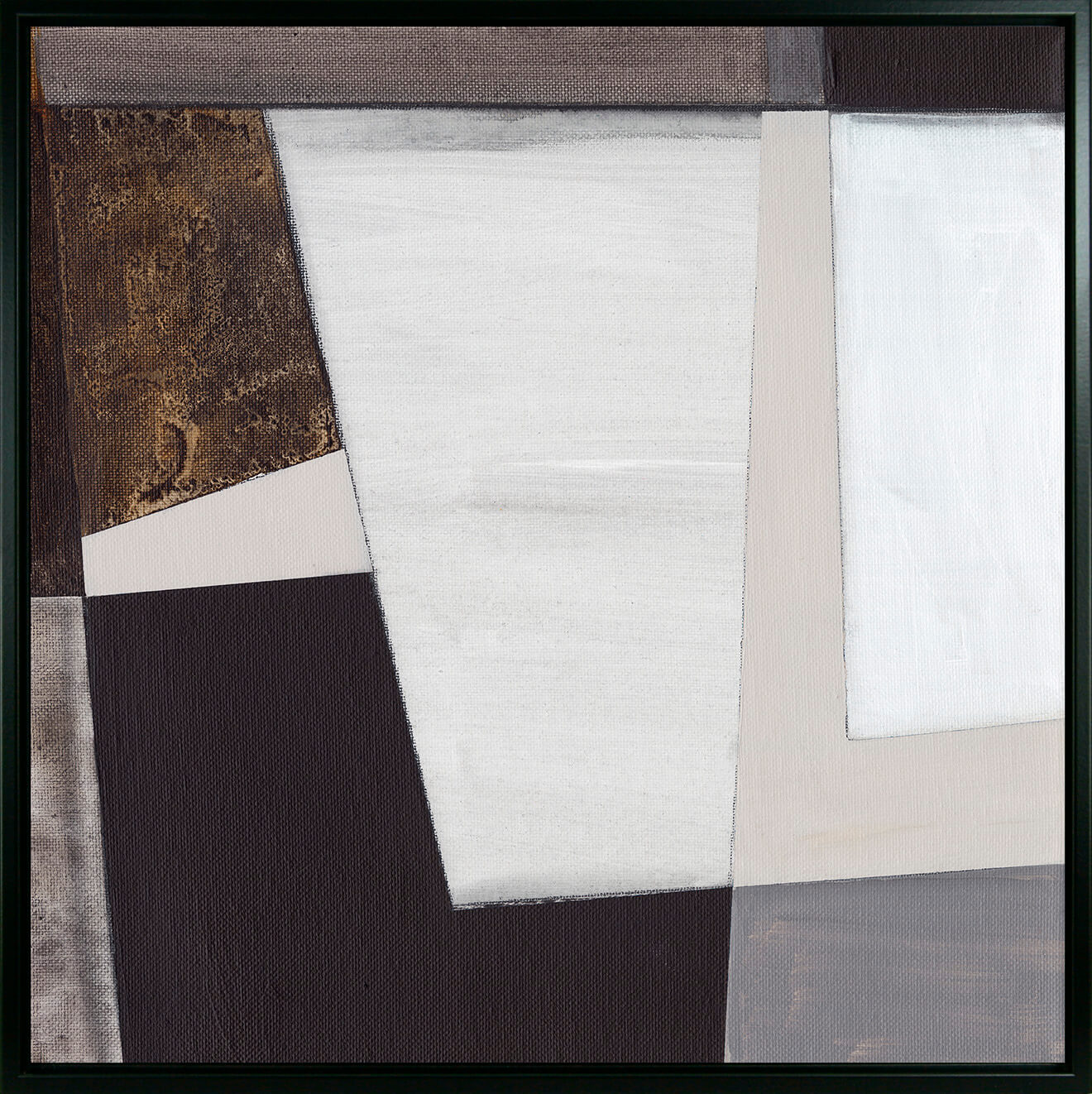 Neutral Geometrics I - Framed Wall Art - 82x82cm
