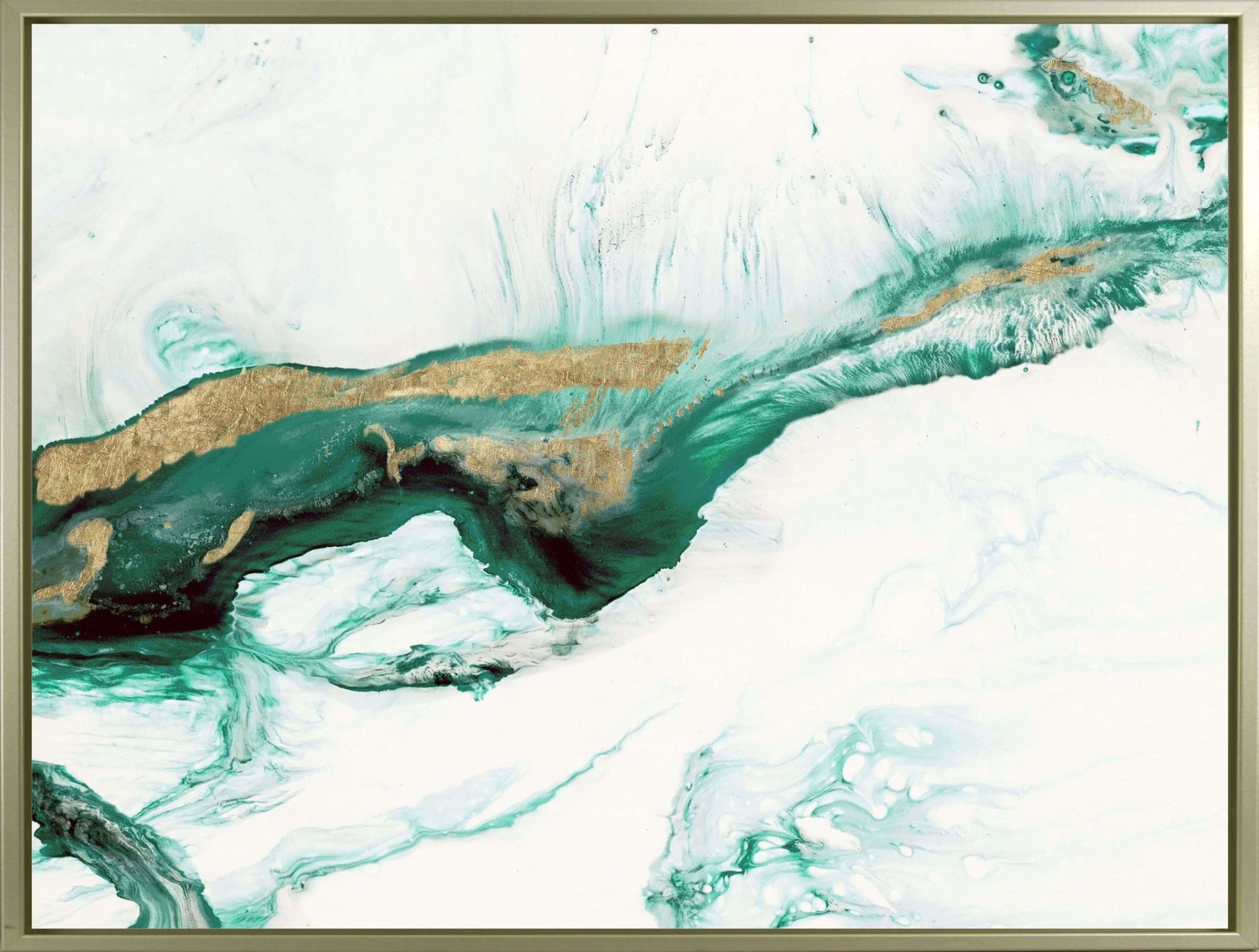 Jade Abstract - Framed Wall Art - 64x84.5cm