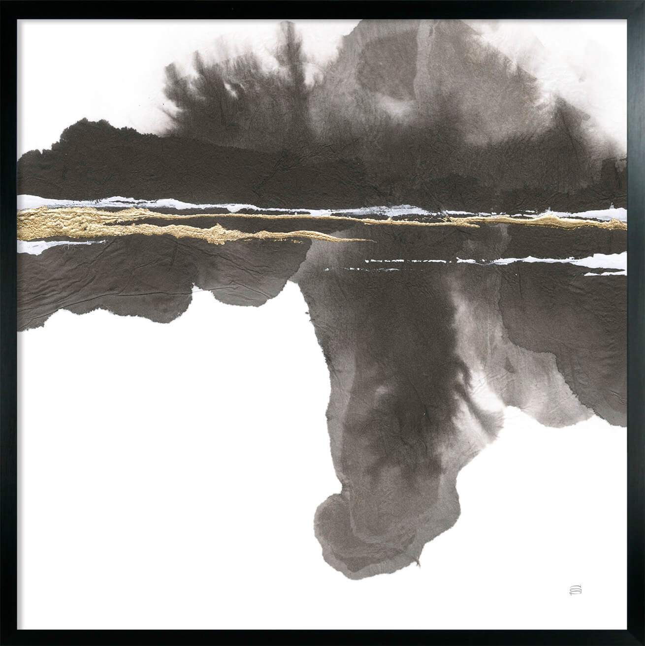 Mountain Reflection II - Framed Wall Art - 63x63cm