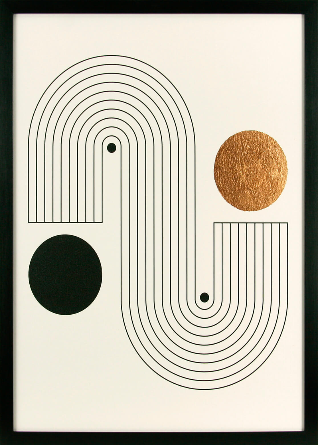 Copper Shapes II - Framed Wall Art - 64x46.5cm