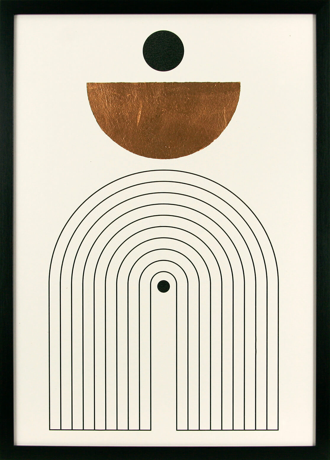 Copper Shapes III - Framed Wall Art - 64x46.5cm