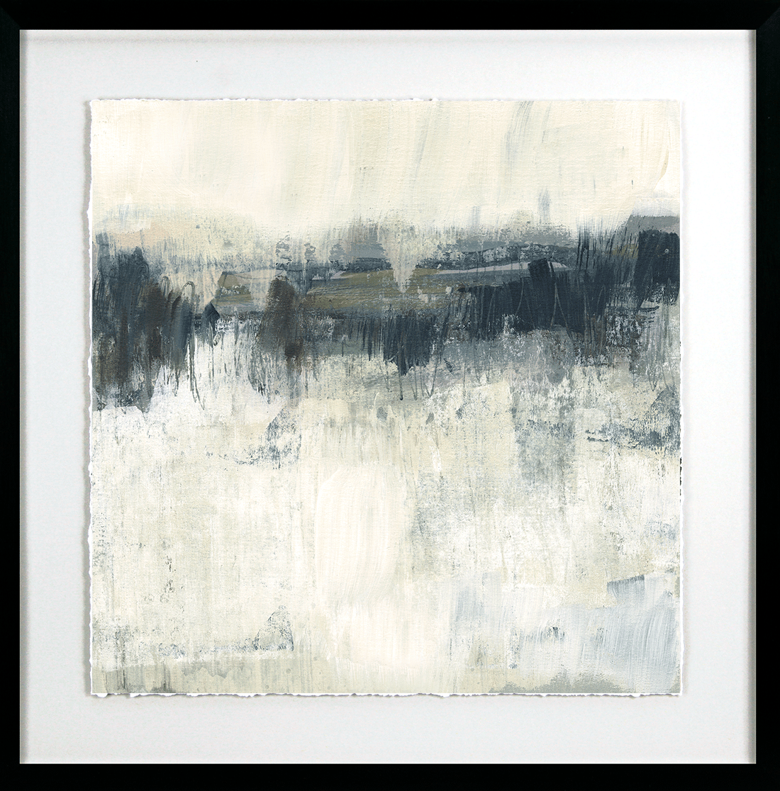 Neutral Horizon II - Framed Wall Art - 65x65cm