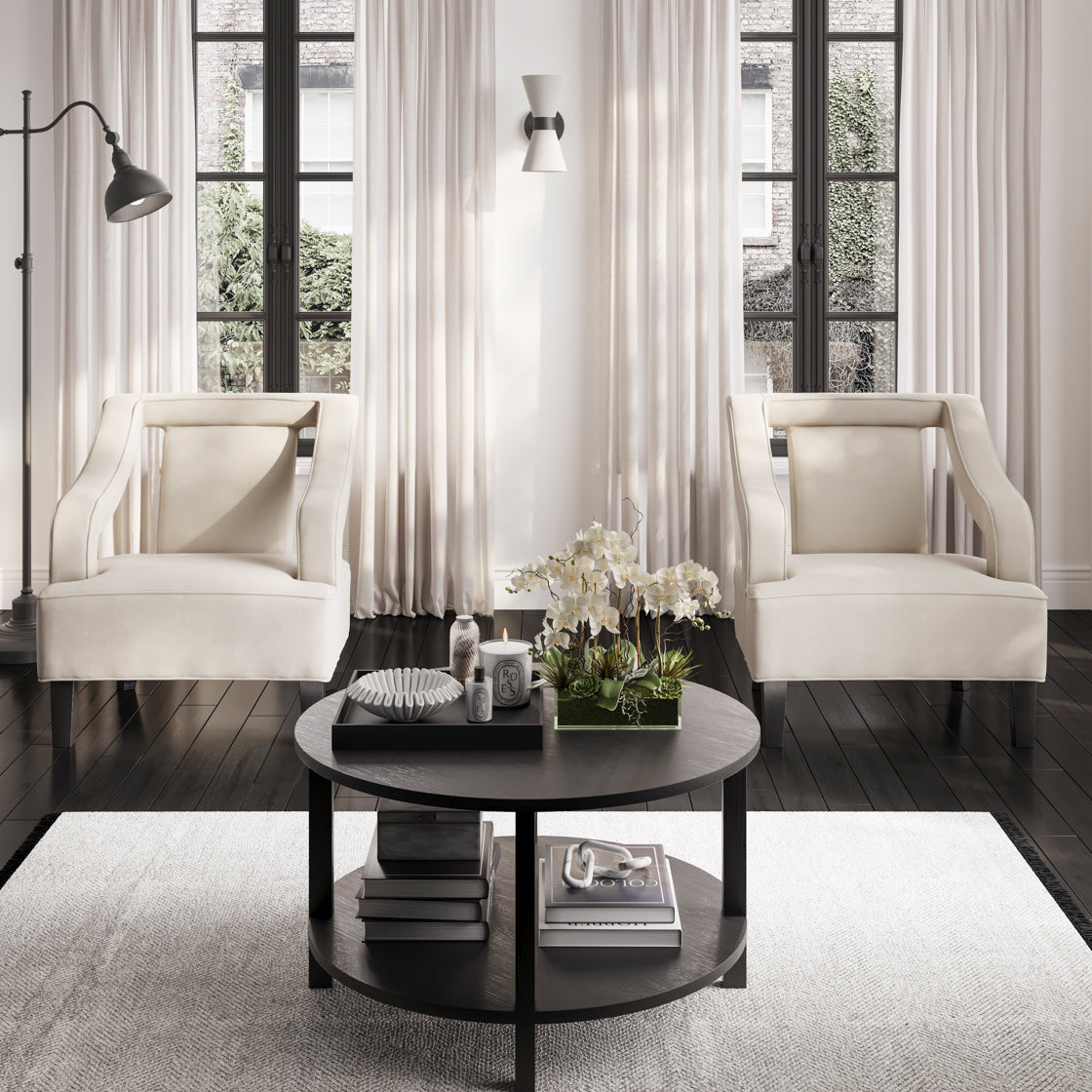 Sofia Ivory Velvet Chair