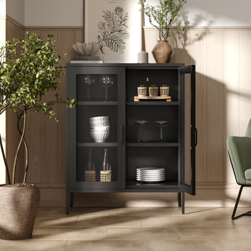 Reuben Black Steel Cabinet