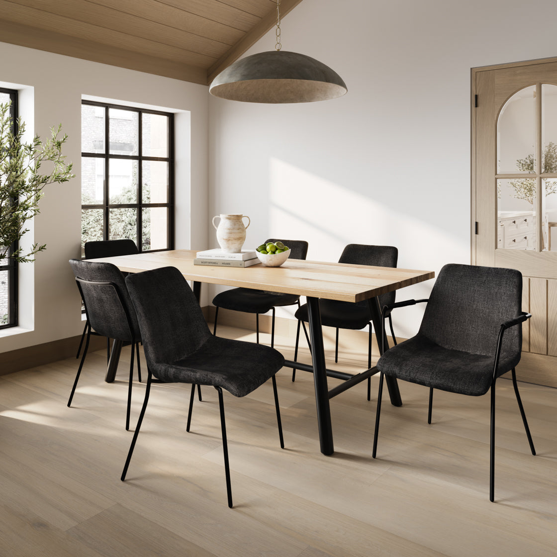 Louie Natural Wood Wood Rectangle Dining Table 200cm