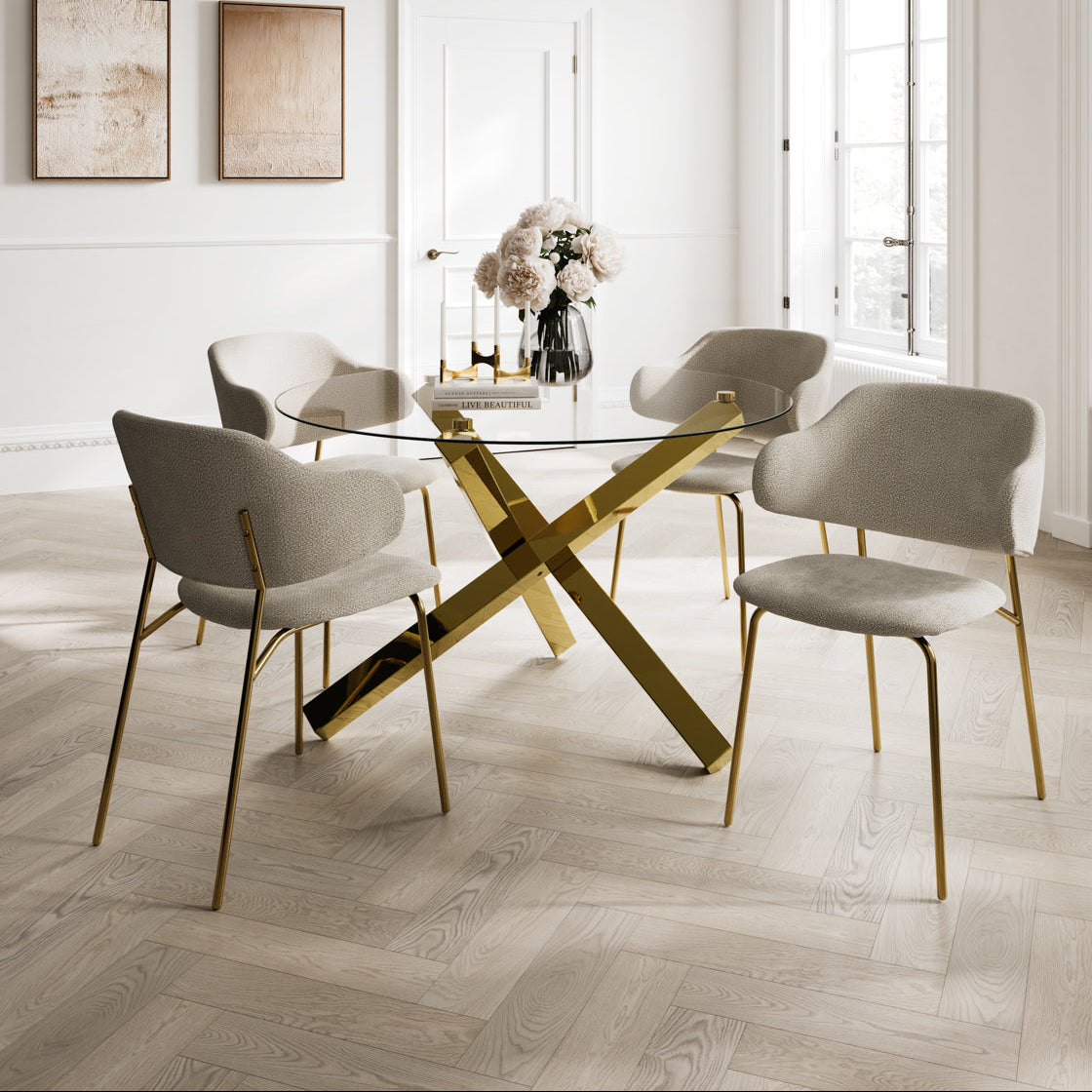 Dorchester Wheat & Gold Dining Chair