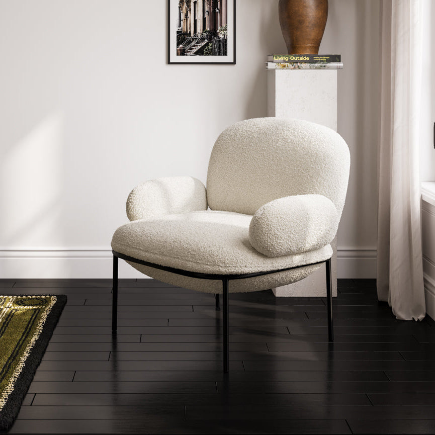 Avery Ivory Sherpa Boucle Armchair